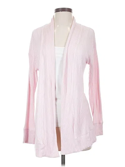 Pre-owned Cuddl Duds Cardigan Sweater In Pink