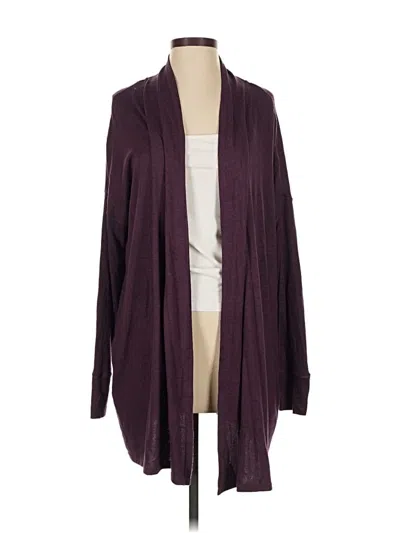 Pre-owned Cuddl Duds Cardigan Sweater In Purple