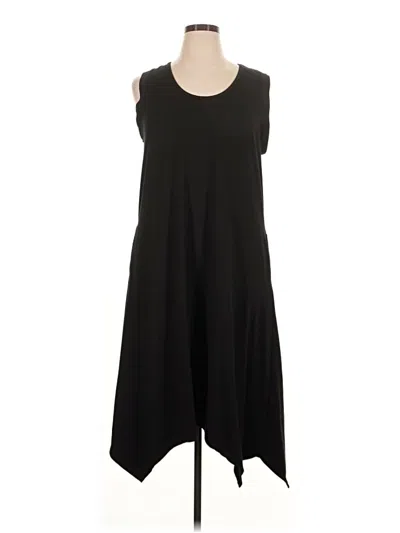 Pre-owned Cuddl Duds Casual Dress In Black