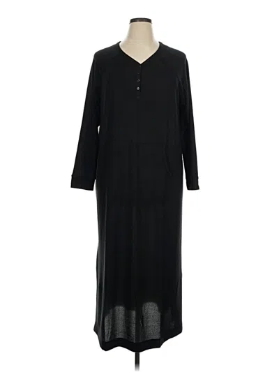 Pre-owned Cuddl Duds Casual Dress In Black