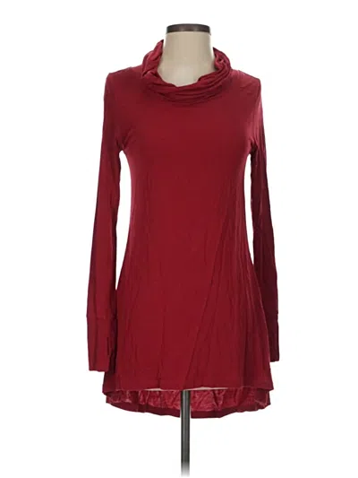 Pre-owned Cuddl Duds Casual Dress In Burgundy