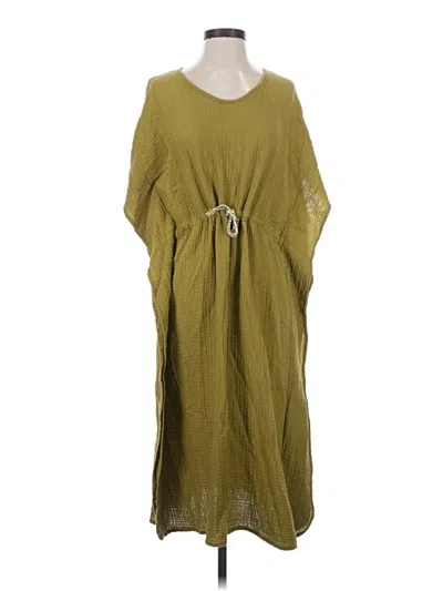 Pre-owned Cuddl Duds Casual Dress In Green