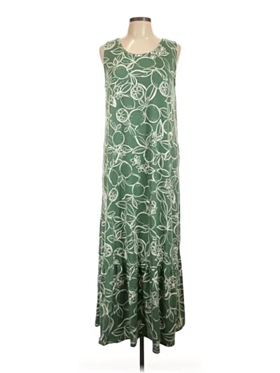 Pre-owned Cuddl Duds Casual Dress In Green