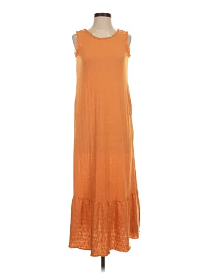 Pre-owned Cuddl Duds Casual Dress In Orange