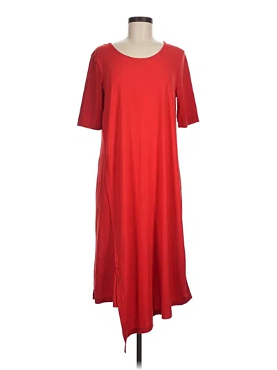 Pre-owned Cuddl Duds Casual Dress In Red