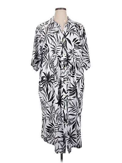 Pre-owned Cuddl Duds Casual Dress In White