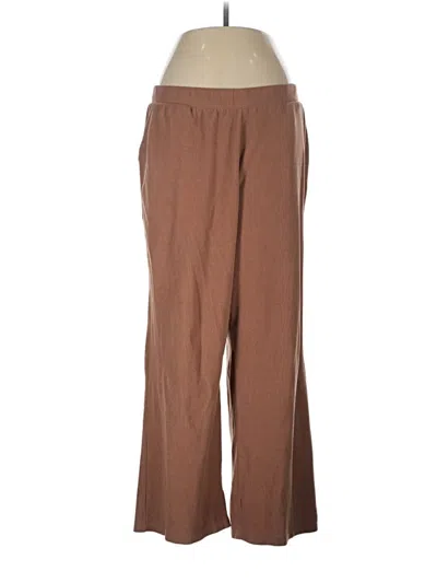 Pre-owned Cuddl Duds Casual Pants In Brown