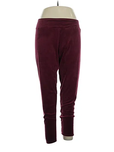 Pre-owned Cuddl Duds Casual Pants In Burgundy