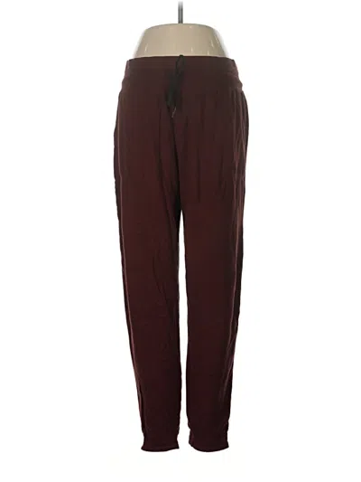 Pre-owned Cuddl Duds Casual Pants In Burgundy