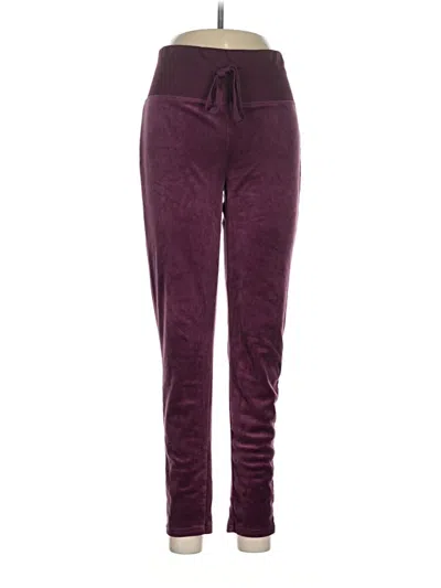 Pre-owned Cuddl Duds Casual Pants In Burgundy