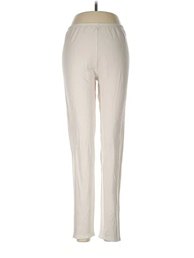 Pre-owned Cuddl Duds Casual Pants In Ivory