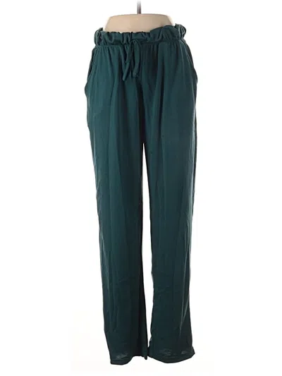Pre-owned Cuddl Duds Casual Pants In Teal