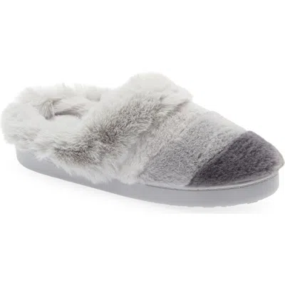 Cuddl Duds Colorblocked Faux Fur Scuff Slipper In High Rise