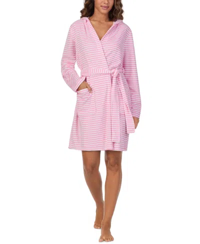 Cuddl Duds Cuddl Dud Women's Short Long-sleeve Hooded Wrap Robe