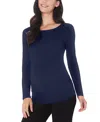 Cuddl Duds Cuddle Duds Women's Softwear Long-sleeve Maternity Top In Navy