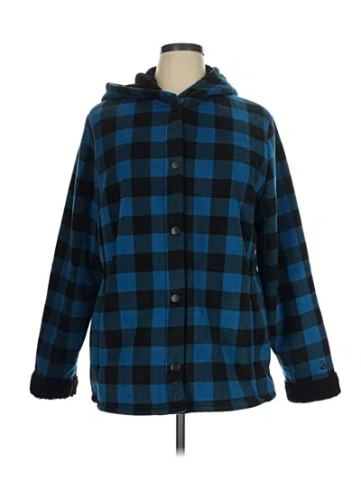Pre-owned Cuddl Duds Fleece Jacket In Blue