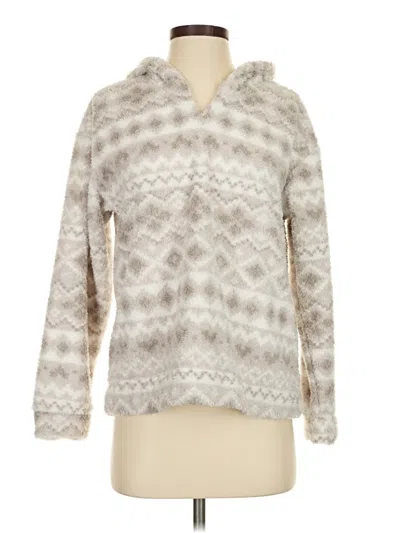 Pre-owned Cuddl Duds Fleece Jacket In Ivory