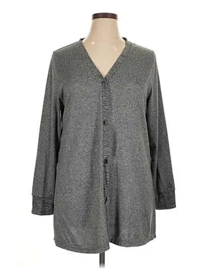 Pre-owned Cuddl Duds Kimono In Gray