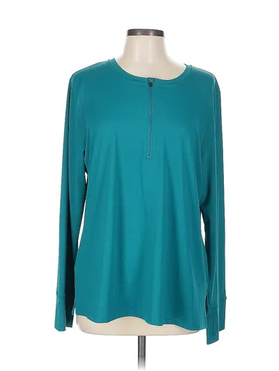 Pre-owned Cuddl Duds Long Sleeve Henley Shirt In Blue