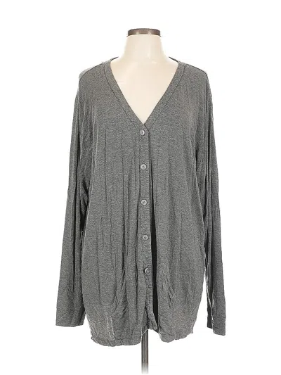 Pre-owned Cuddl Duds Long Sleeve Henley Shirt In Gray