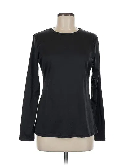 Pre-owned Cuddl Duds Long Sleeve T-shirt In Black