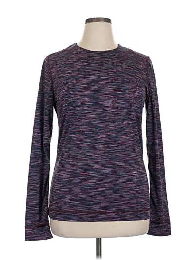 Pre-owned Cuddl Duds Long Sleeve T-shirt In Purple