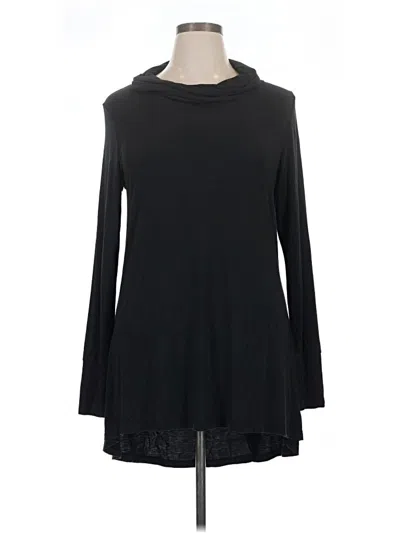 Pre-owned Cuddl Duds Long Sleeve Top Black Cowl Neck Tops