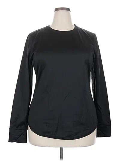 Pre-owned Cuddl Duds Long Sleeve T-shirt In Black