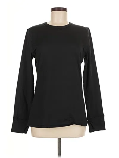 Pre-owned Cuddl Duds Long Sleeve T-shirt In Black