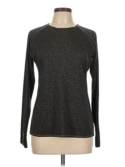 Pre-owned Cuddl Duds Long Sleeve T-shirt In Black