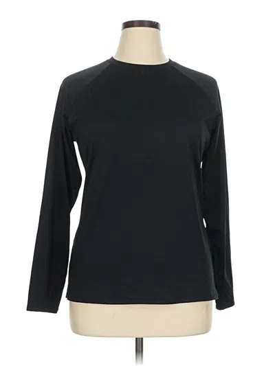 Pre-owned Cuddl Duds Long Sleeve T-shirt In Black
