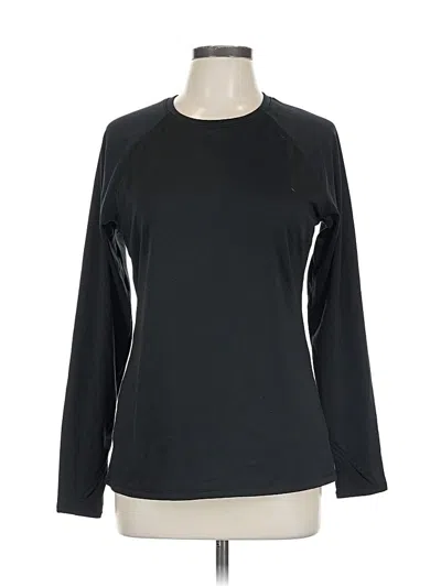 Pre-owned Cuddl Duds Long Sleeve T-shirt In Black