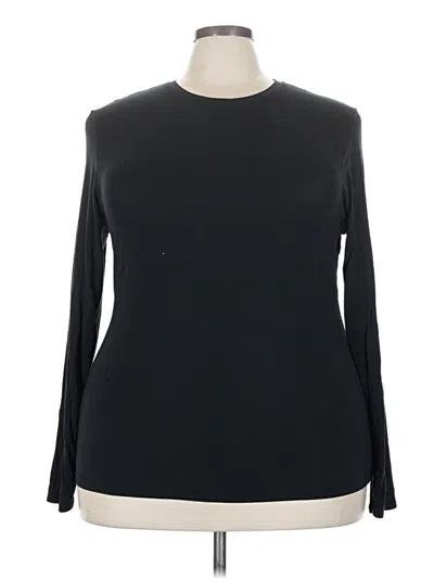 Pre-owned Cuddl Duds Long Sleeve T-shirt In Black
