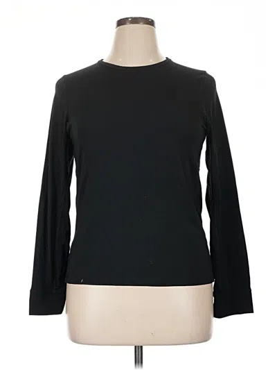Pre-owned Cuddl Duds Long Sleeve T-shirt In Black