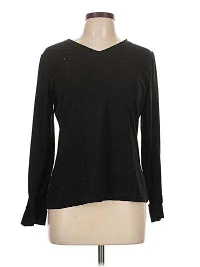 Pre-owned Cuddl Duds Long Sleeve T-shirt In Black
