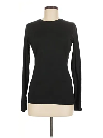 Pre-owned Cuddl Duds Long Sleeve T-shirt In Black