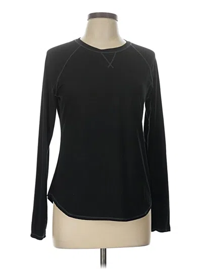 Pre-owned Cuddl Duds Long Sleeve T-shirt In Black