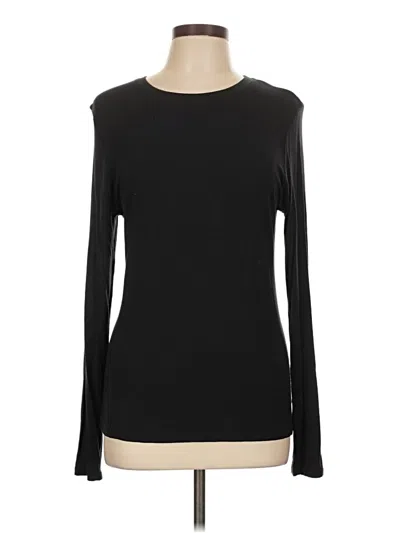 Pre-owned Cuddl Duds Long Sleeve T-shirt In Black