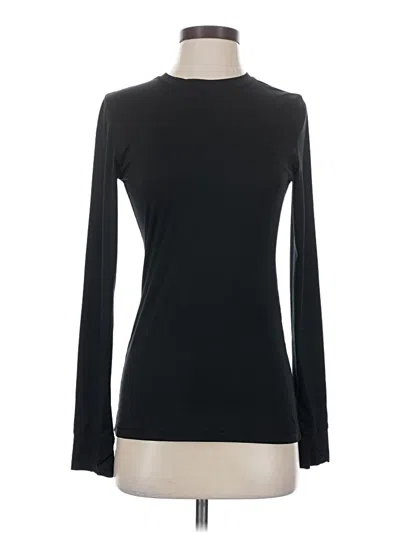 Pre-owned Cuddl Duds Long Sleeve T-shirt In Black