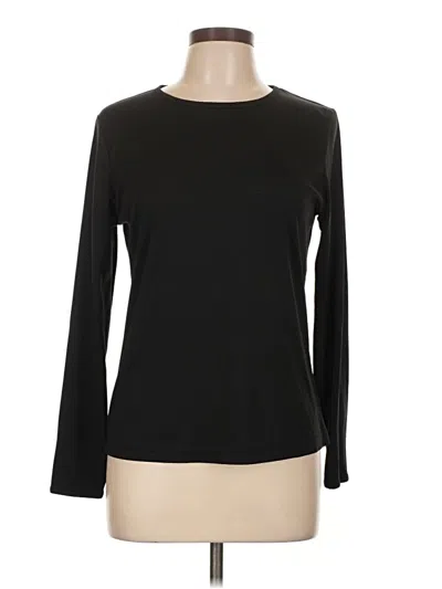 Pre-owned Cuddl Duds Long Sleeve T-shirt In Black