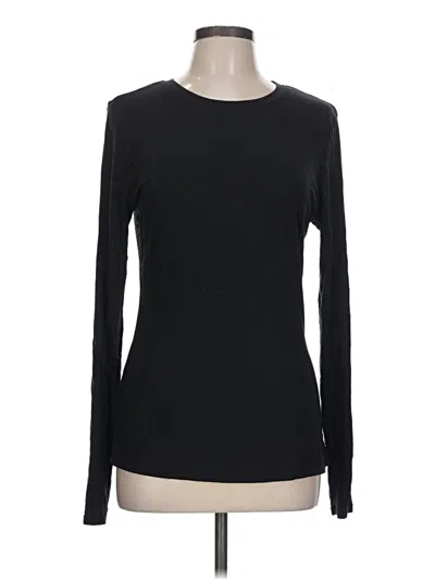 Pre-owned Cuddl Duds Long Sleeve T-shirt In Black
