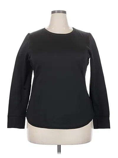 Pre-owned Cuddl Duds Long Sleeve T-shirt In Black