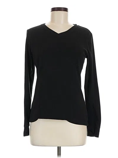 Pre-owned Cuddl Duds Long Sleeve T-shirt In Black