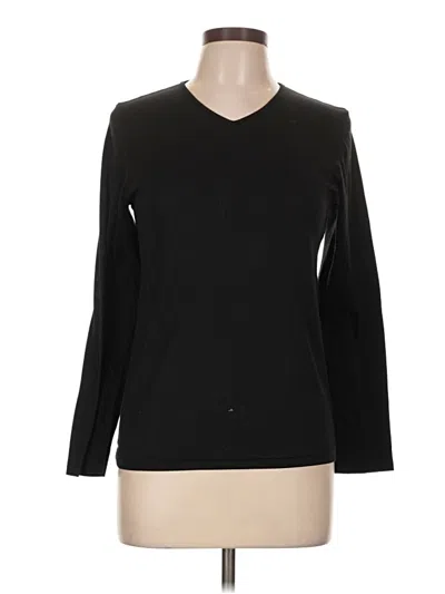 Pre-owned Cuddl Duds Long Sleeve T-shirt In Black