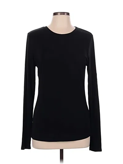 Pre-owned Cuddl Duds Long Sleeve T-shirt In Black