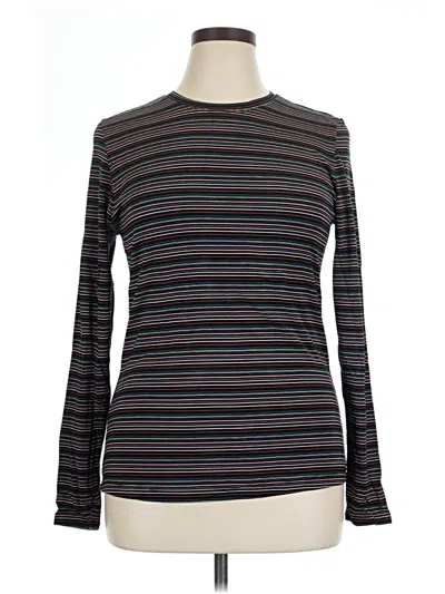 Pre-owned Cuddl Duds Long Sleeve T-shirt In Black