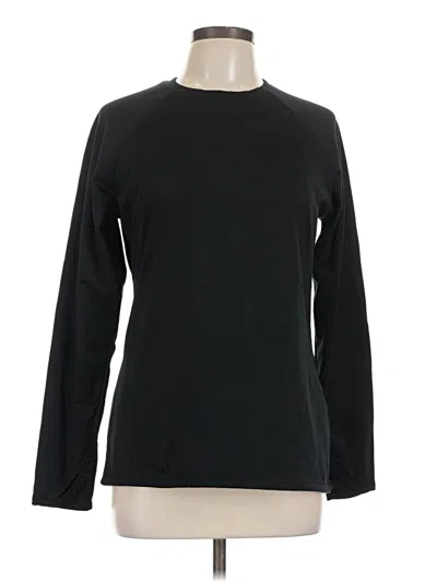 Pre-owned Cuddl Duds Long Sleeve T-shirt In Black