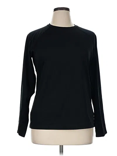 Pre-owned Cuddl Duds Long Sleeve T-shirt In Black