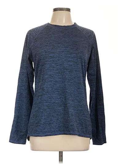 Pre-owned Cuddl Duds Long Sleeve T-shirt In Blue