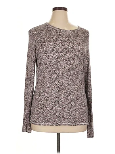 Pre-owned Cuddl Duds Long Sleeve T-shirt In Brown